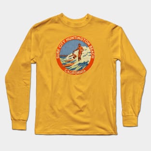 Huntington Beach vintage Souvenir decal Long Sleeve T-Shirt